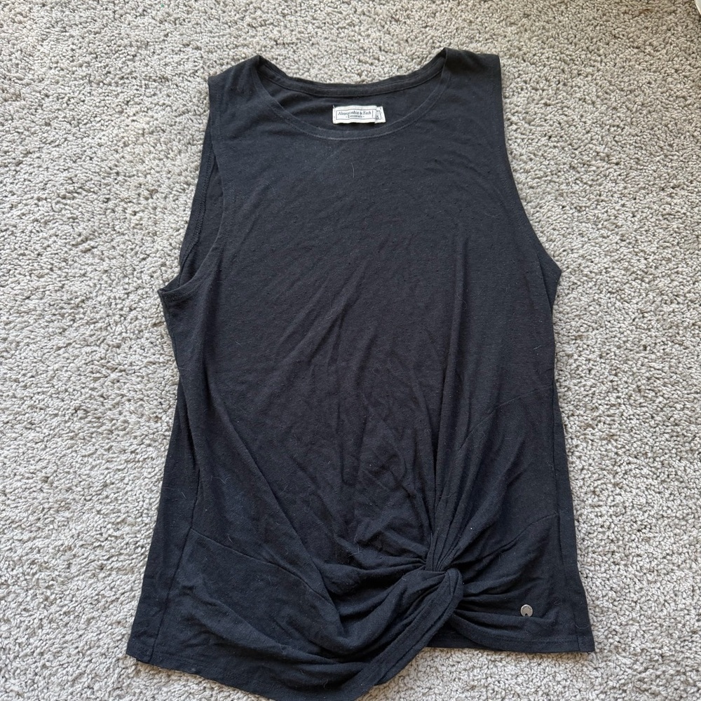 Abercrombie & Fitch Black Sleeveless Muscel Tank Size Small